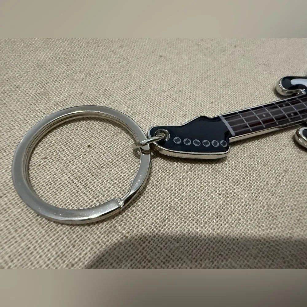 Electric Guitar Keychain Bottle Opener – Rock Music Lover Gift in Black …